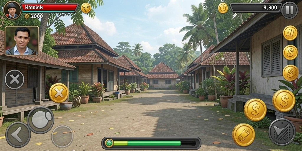 Tangkapan layar memperlihatkan sistem upgrade karakter yang menarik.