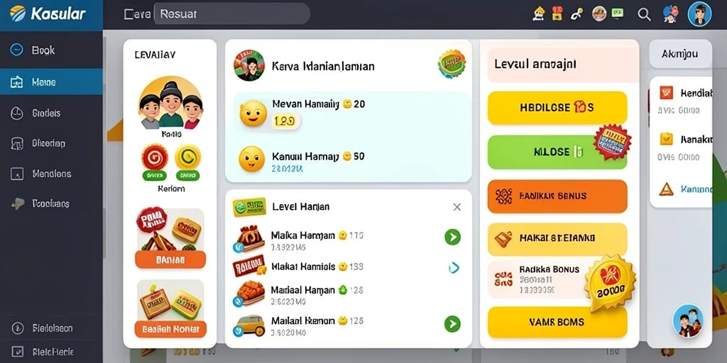 Gambaran fitur sosial di NEOPARTY, memungkinkan interaksi antar pemain.